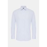 Vakko Light Blue Exclusive Striped Shirt - 45 - Mavi