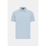 Vakko Light Blue Polo Buttoned Collar Short Sleeve T-Shirt - Mavi