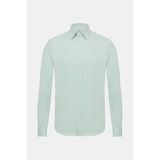 Vakko Light Green Twill Cotton Lyocell Shirt - 39 - Yeşil