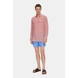 Vakko Linen Casual Shirt - 2XL - Pembe