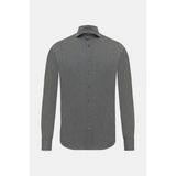 Vakko Melange Cotton Shirt - Gri