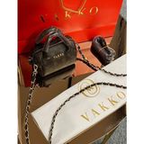 Vakko Mini Çanta zincir askılı En 15 cm Boy 11 cm - 00Kahverengi
