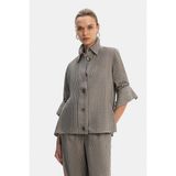 Vakko Mink Corduroy Shirt - 38 - Gri