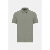 Vakko Mint Buttoned Polo Collar Short Sleeve T-Shirt - Yeşil
