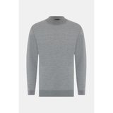 Vakko Mock Neck Long Sleeve Knit Sweater - Gri - XL