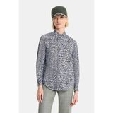 Vakko Multicolor Patterned Shirt - 42 - Mavi