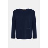 Vakko Navy Cashmere Knitwear - Mavi - XS