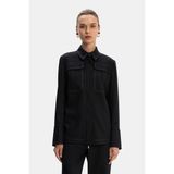 Vakko Navy Striped Wool Shirt - 36 - Renkli