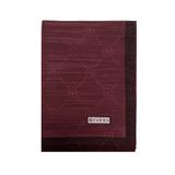 Vakko Pamuk İpek Monogram Şal 42140-Bordo