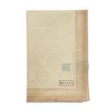 Vakko Pamuk İpek Şal - Bordürlü Monogram - Krem Sarı