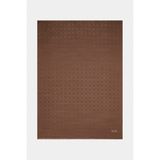 Vakko Pamuk İpek Şal - Hologram Desenli Acı Kahve Renkli %60 İpek %40 Pamuk Kumaş 68 x 200 cm