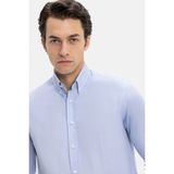 Vakko Pinpoint Shirt - 45 - Mavi