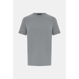 Vakko Round Neck Short Sleeve T-Shirt - M - Gri