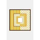 Vakko SARI GEOMETRİK DESENLİ TWİLL EŞARP