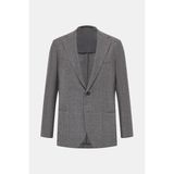 Vakko Single-Breasted Half-Lined Jacket - 58 - Gri