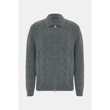 Vakko Smoke Grey Knit Sweater - Gri - L
