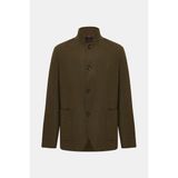 Vakko Stand Collar Wool Cashmere Jacket - 48 - Yeşil