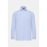 Vakko Striped Pattern Shirt - 43 - Mavi