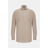 Vakko Striped Pattern Shirt - 45 - Bej