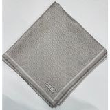 Vakko Tivil Monogram Ipek Eşarp 41408-Açık Haki - 90 x 90 cm
