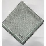 Vakko Tivil Monogram Ipek Eşarp 41408-Açık yeşil - 90 x 90 cm