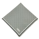 Vakko Twill İpek Eşarp - Yeni Monogram - Kurşun Gri