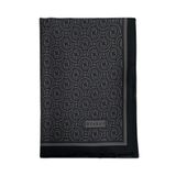 Vakko Twill İpek Şal - Yeni Monogram - Antrasit