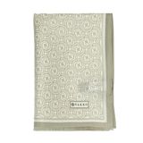 Vakko Twill İpek Şal - Yeni Monogram - Bej