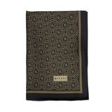 Vakko Twill İpek Şal - Yeni Monogram - Kahve Gold