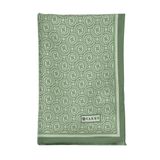 Vakko Twill İpek Şal - Yeni Monogram - Keten Yeşili