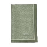 Vakko Twill İpek Şal - Yeni Monogram - Yağ Yeşili