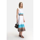 Vakko White Gradient Pattern Skirt - Beyaz - 42