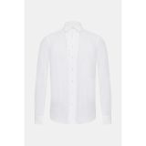 Vakko White Linen Casual Shirt - 2XL - Beyaz