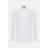 Vakko White Micro Pattern Shirt - 40 - Beyaz