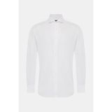 Vakko White Micro Pattern Shirt - 45 - Beyaz