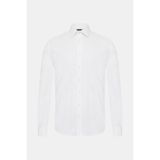 Vakko White Poplin Shirt - 42 - Beyaz