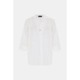 Vakko White Three-Quarter Sleeve Shirt - 38 - Beyaz
