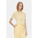 Vakko Yellow Round Neck Knitwear - Sarı - 34