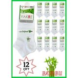Vakre Plus Erkek Bambu Patik Kokulu Dikişsiz Beyaz Çorap 40-44 - 40 - 44