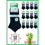 Vakre Plus Erkek Bambu Patik Kokulu Dikişsiz Siyah Çorap 40-44 - 40 - 44