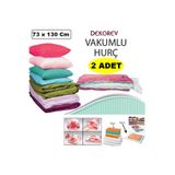 Vakum Hurcu 2 Adet Büyük Boy 73 Cm X 130 Cm Vakumlu Poşet Vakumlu Hurç Vakumlu Torba Yorgan Yastık