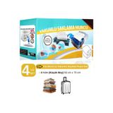 Vakum Hurcu 4'lü Vakumlu Saklama Poşet Seti50 Cm X 70 Cm Bavul Içi - Vakumlu Hurç - Vakumlu Torba