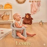 Vakumlu Bebek Banyo Oturağı ve Bebek Mama Oturağı - Vantuzlu - Gri