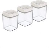 Vakumlu Erzak Kavanozu Kare 3lü Set ROYALEKS-OKY-234 - 1 - Çok Renkli