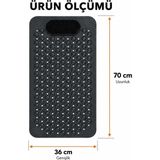 Vakumlu Silikon Banyo Matı 70X36 Cm, Kaydırmaz Duş ve Küvet Paspası, Ayak Yıkama ve Masaj Bölümlü, Delikli Su Tahliyeli Kaymayı Önleyici Banyo Kaydırm