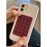 Vakumlu Silikon Telefon Tutucu, Telefon Vantuz, Telefon Ayna Tutucu, Duş, Tiktik video çekim tutucu (Bordo, Tek Taraflı/Yapışkanlı)