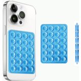 Vakumlu Silikon Telefon Tutucu, Telefon Vantuz, Telefon Ayna Tutucu, Duş, Tiktik video çekim tutucu (Canlı Mavi, Çift Taraflı Vakum)