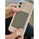 Vakumlu Silikon Telefon Tutucu, Telefon Vantuz, Telefon Ayna Tutucu, Duş, Tiktik video çekim tutucu (Gri, Tek Taraflı/Yapışkanlı)