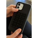 Vakumlu Silikon Telefon Tutucu, Telefon Vantuz, Telefon Ayna Tutucu, Duş, Tiktik video çekim tutucu (Siyah, Tek Taraflı/Yapışkanlı)