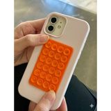 Vakumlu Silikon Telefon Tutucu, Telefon Vantuz, Telefon Ayna Tutucu, Duş, Tiktik video çekim tutucu (Turuncu, Tek Taraflı/Yapışkanlı)